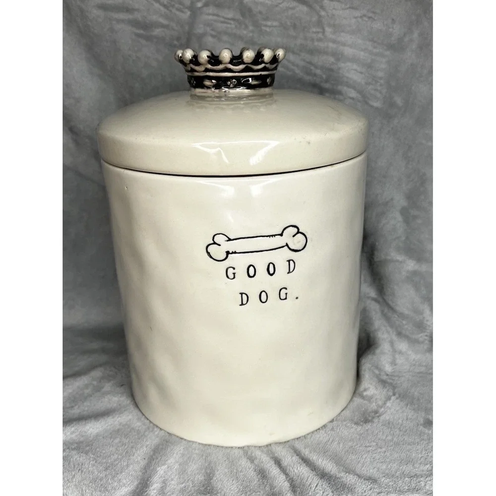 RARE Rae Dunn Ceramic Small Script Bone
